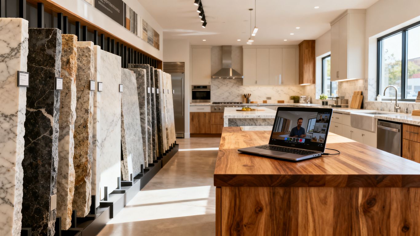 Virtual Showroom Tours for Countertop Companies: Converting Out-of-Area Buyers