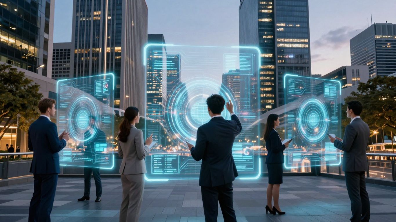 Professionals using AI in Australian city