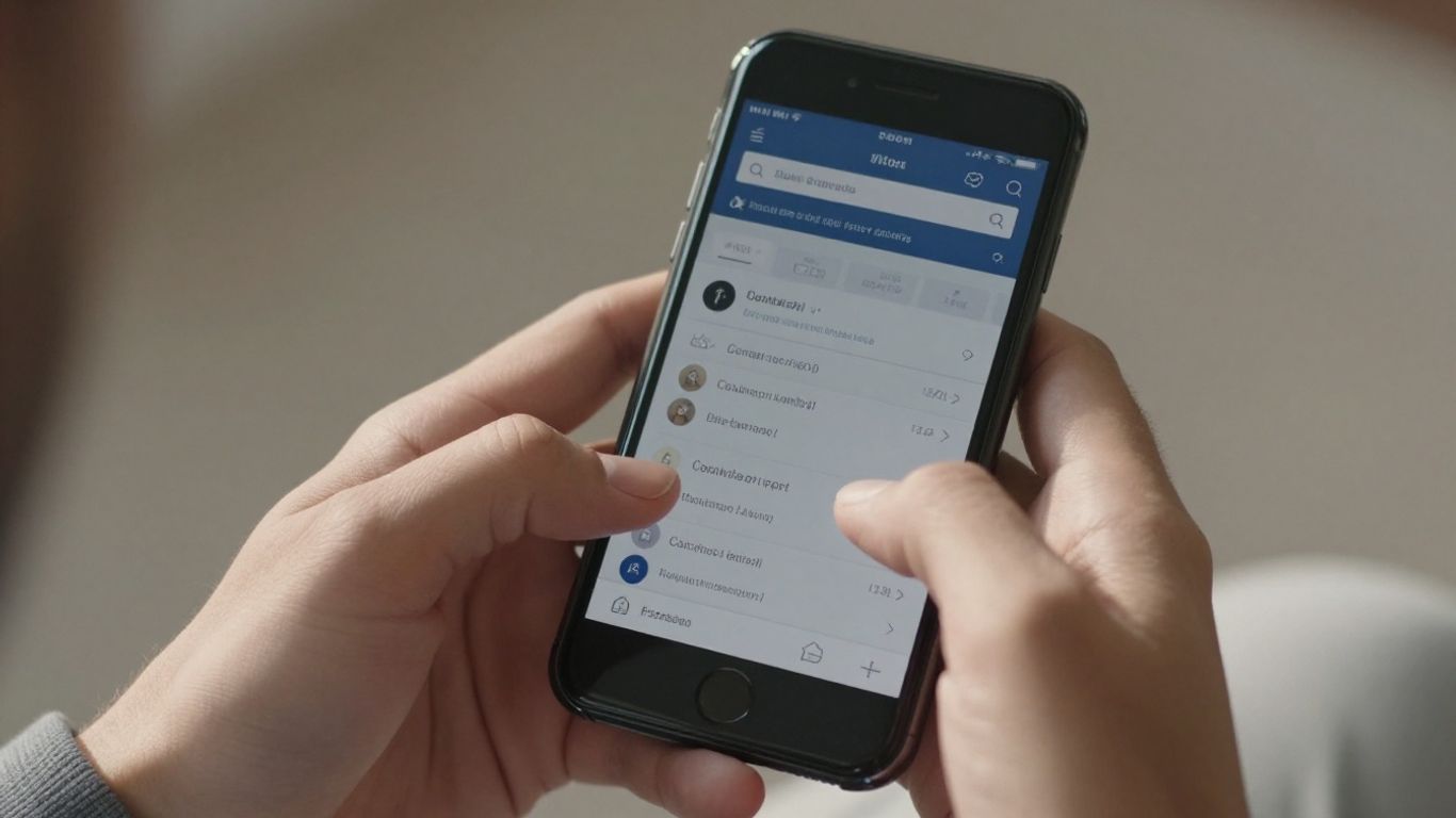 Person using phone to find student loan contact information.