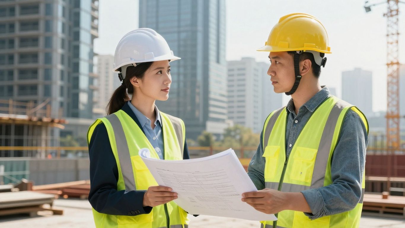 Design for safety professional on Singapore construction site.