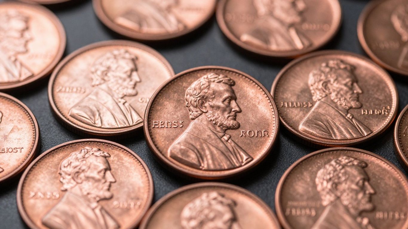 Encased Lincoln cents collection