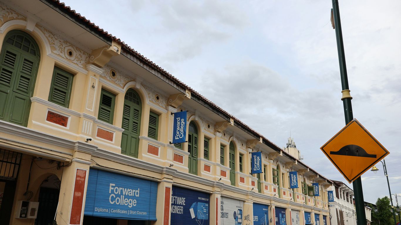 Ornate shophouse facade with traditional design