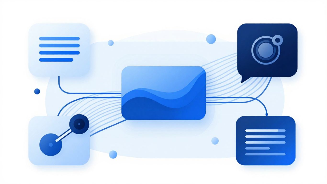 Technical illustration of email header analysis.