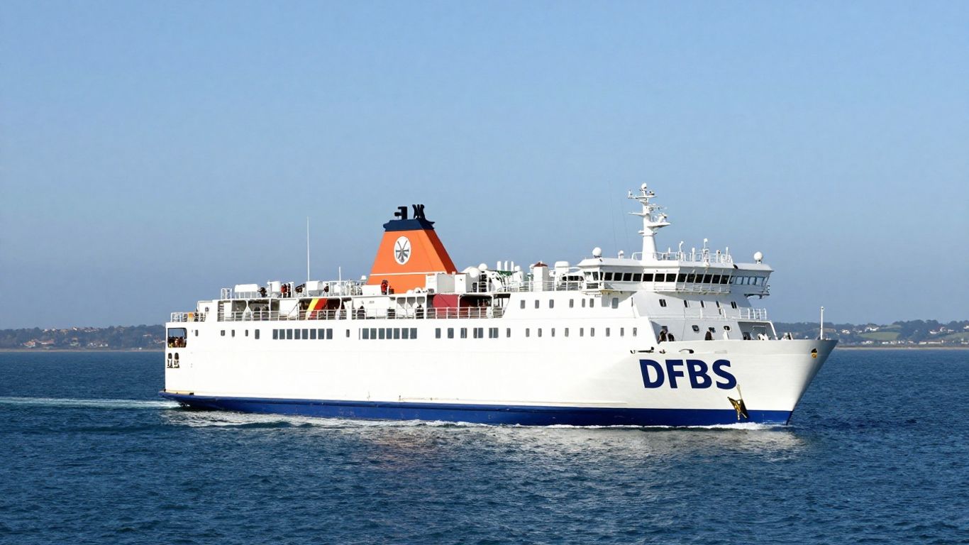 DFDS ferry crossing the English Channel
