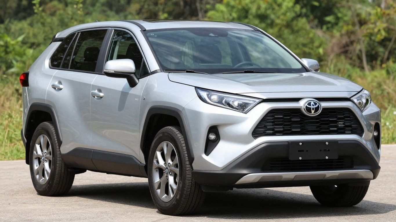 Silver Toyota RAV4 parked outdoors