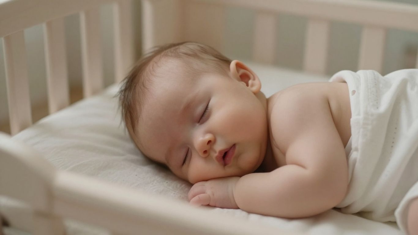 Bebé durmiendo plácidamente con música suave.