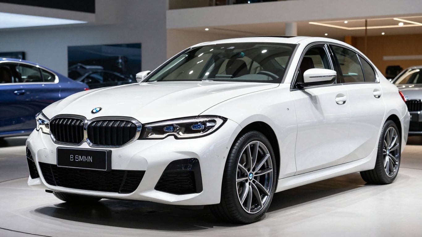 BMW 3 Series car in a showroom
