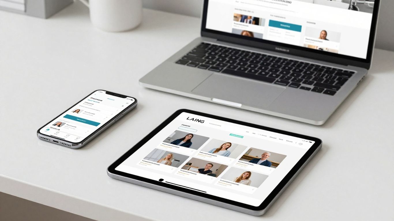 Web, e-shop a landing page na obrazovkách zařízení.