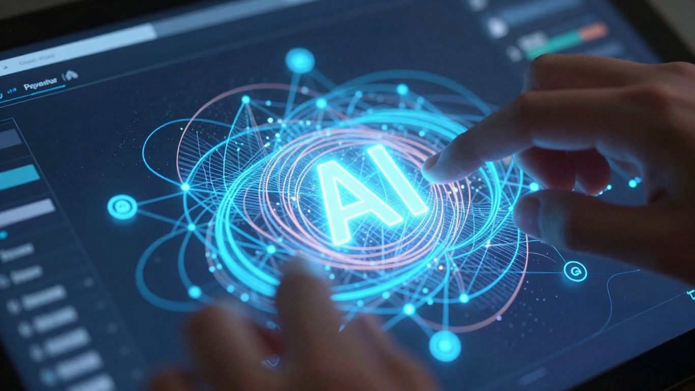 AI image editing interface manipulating abstract visuals.