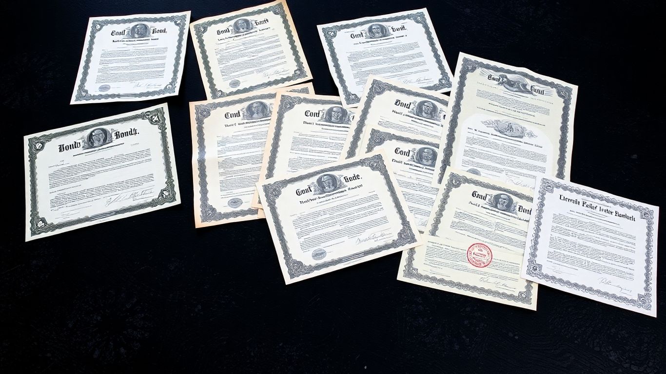 Various types of financial bonds