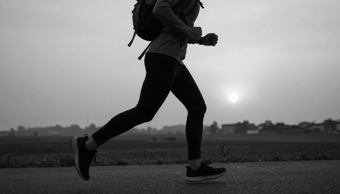 Person walking on a path, symbolizing a weight loss journey.