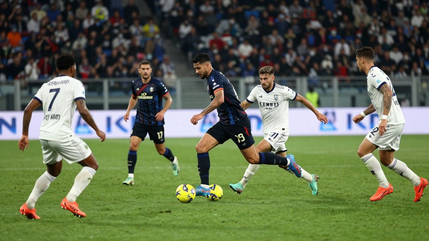 Serie A football match in progress.