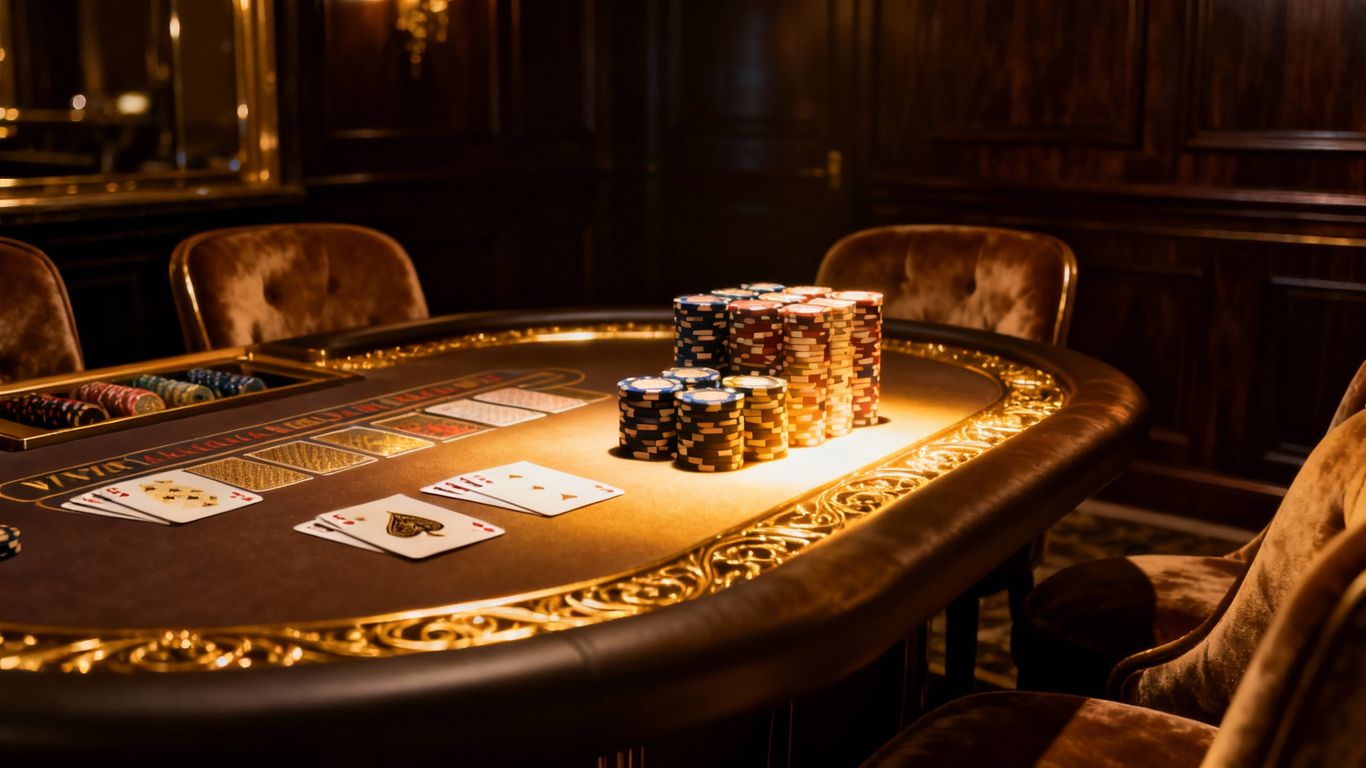 高額投注區百家樂牌桌