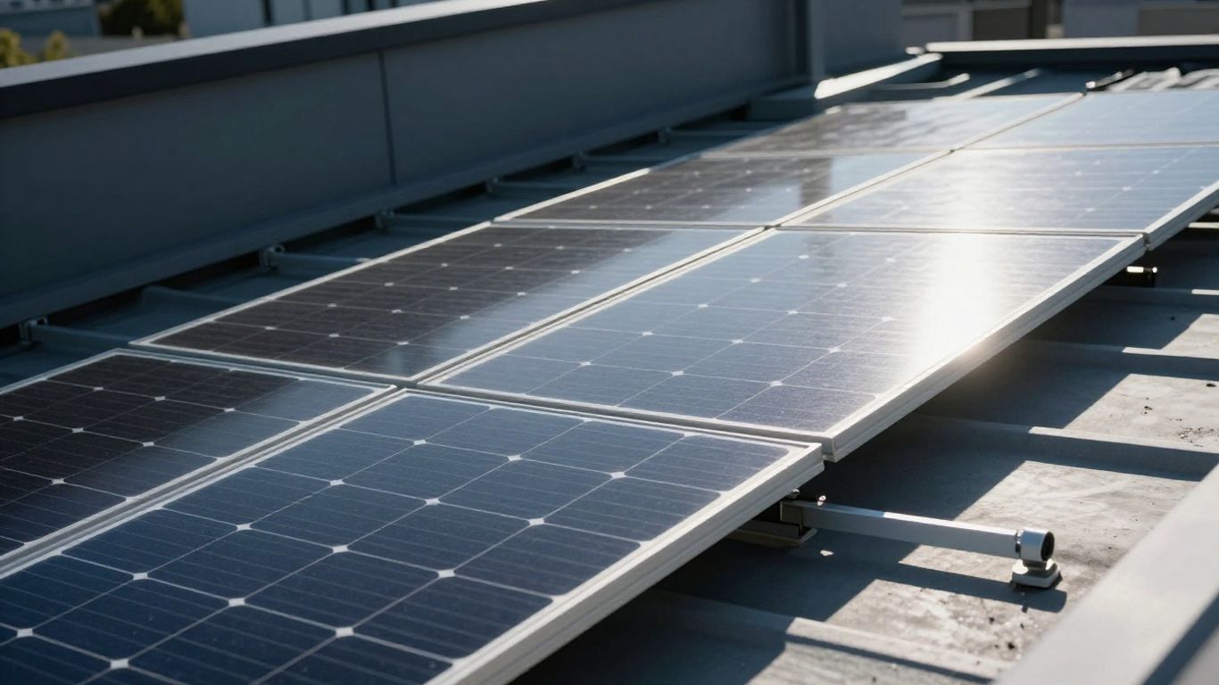 Panneaux solaires nouvelle génération sur un toit