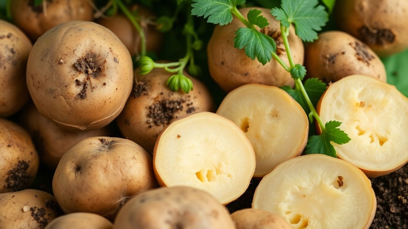 Biologische aardappelen, klaar om te planten