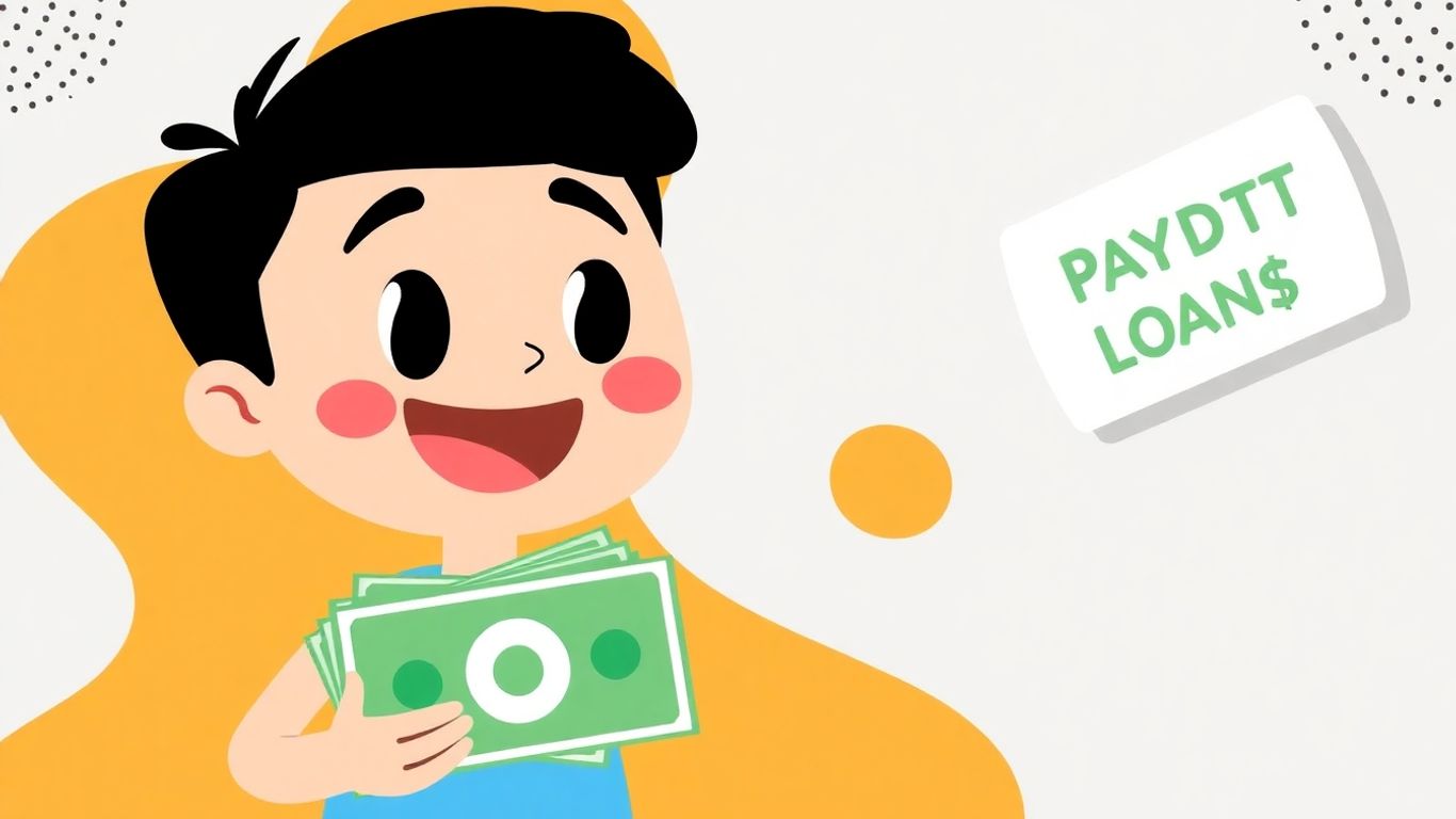 Person holding cash, payday loan symbol.