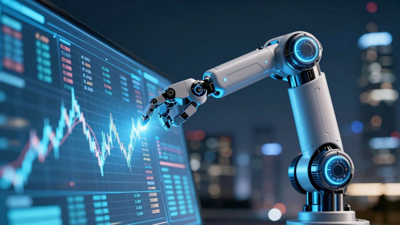 Robot de trading identifiant des opportunités sur un marché financier.