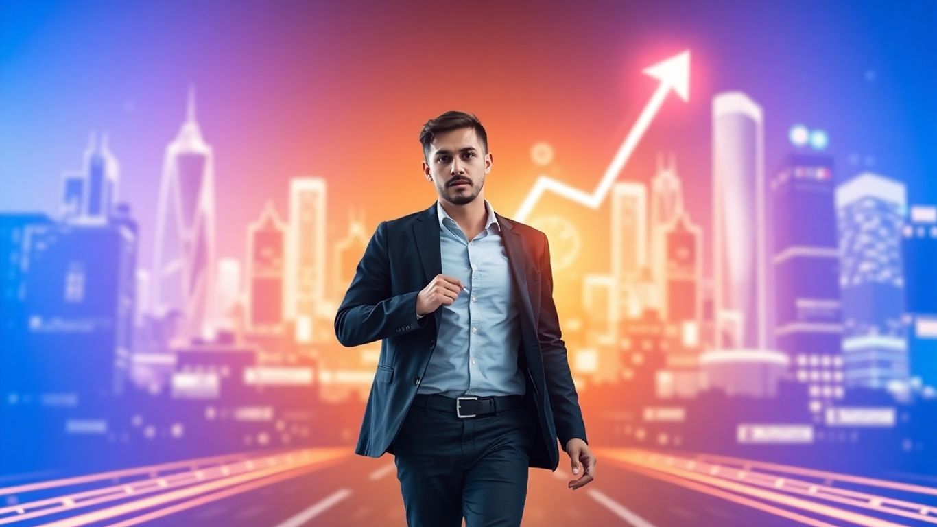 Young professional advancing in digital marketing career.