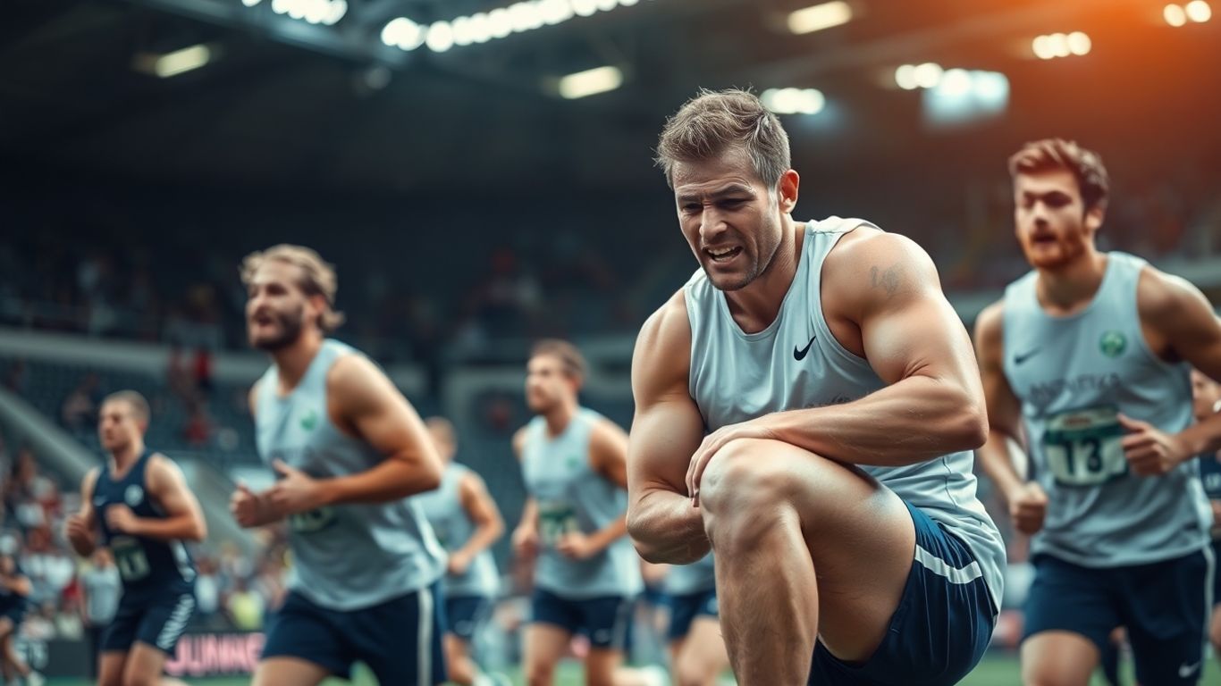 Athlete experiencing pain during a sports activity.