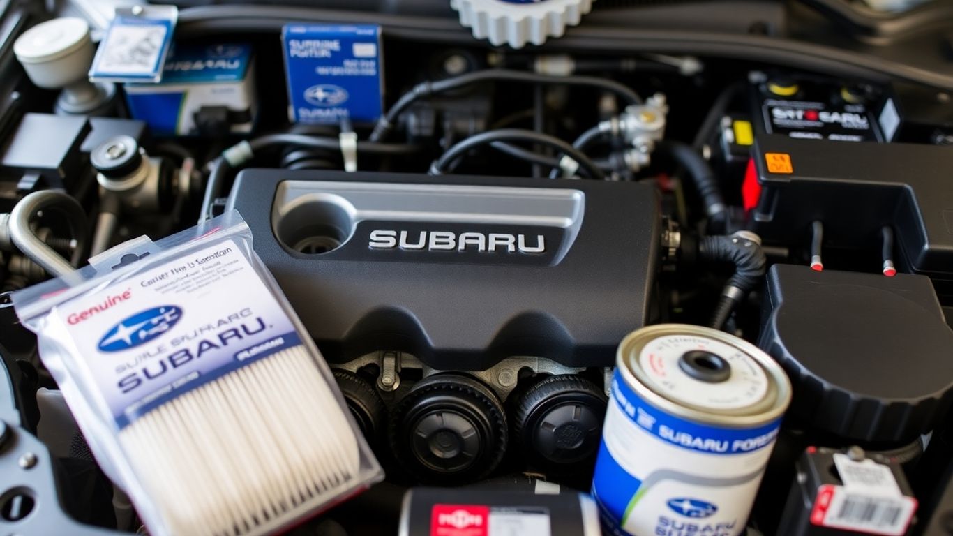 Genuine Subaru Forester and Outback parts collection.