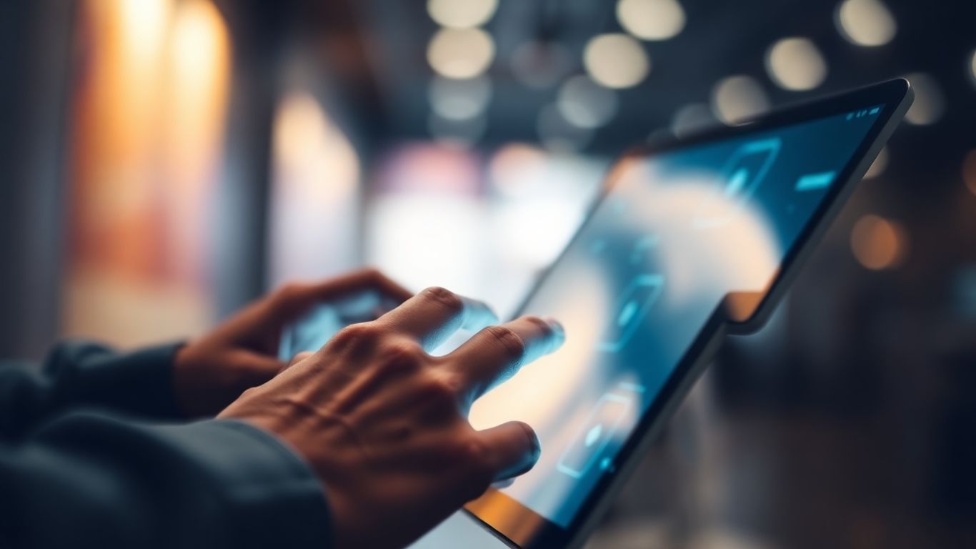 ภาพมือที่กำลังใช้งาน Claude 3 บนหน้าจอ