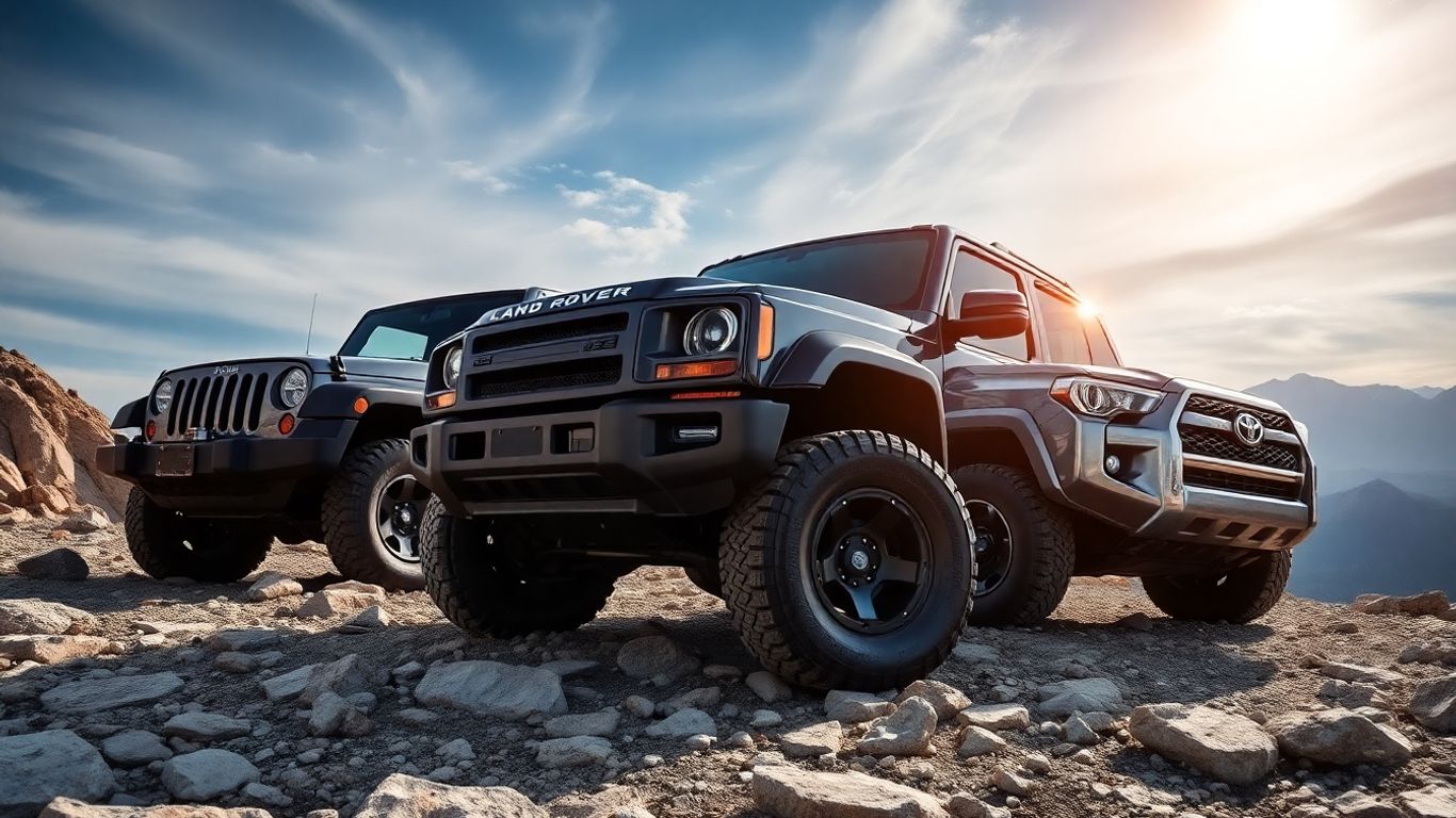 Offroad-SUVs im Gelände: Jeep, Land Rover, Toyota