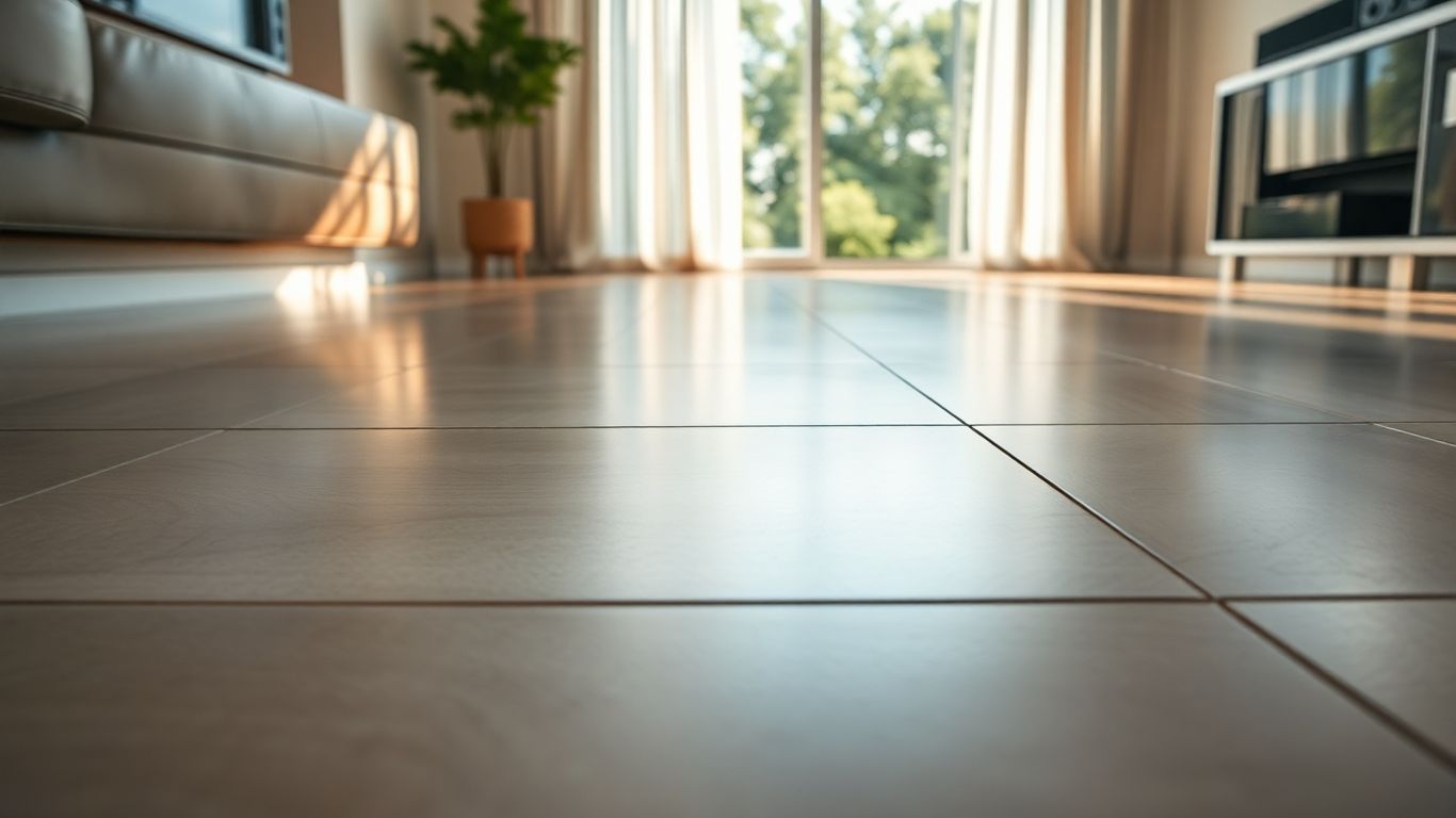 Fußbodenheizung in modernem Wohnzimmer