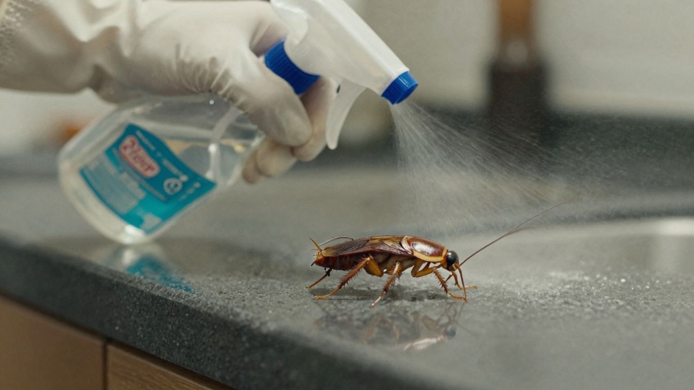 Nettoyage après une infestation de cafards.