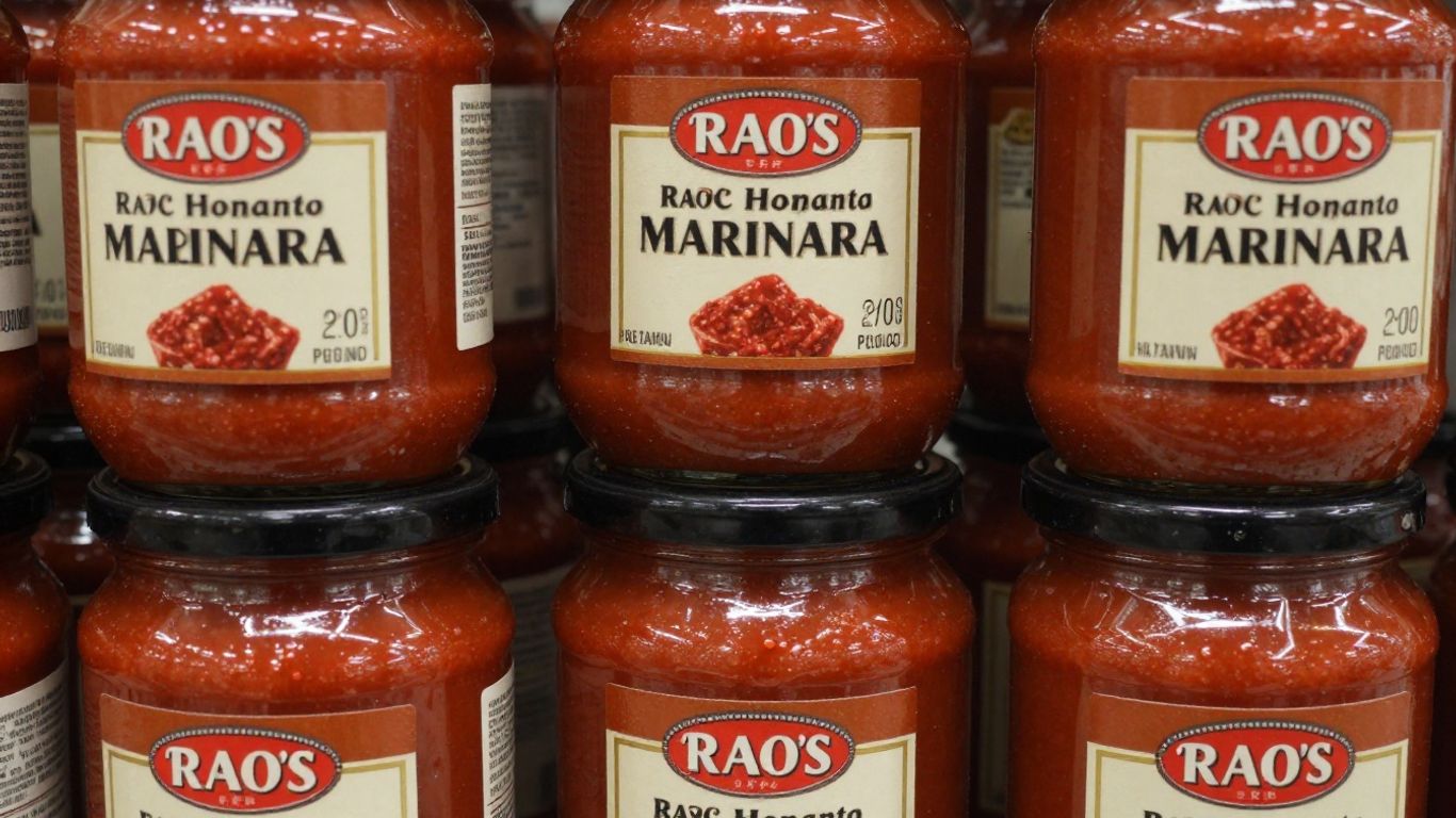 Jars of Rao's Marinara Sauce at Costco