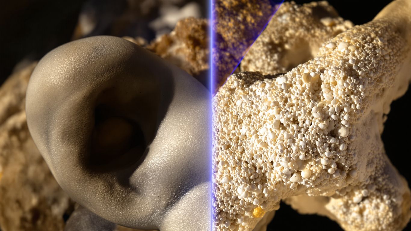 Huesos y articulaciones sanos y afectados.