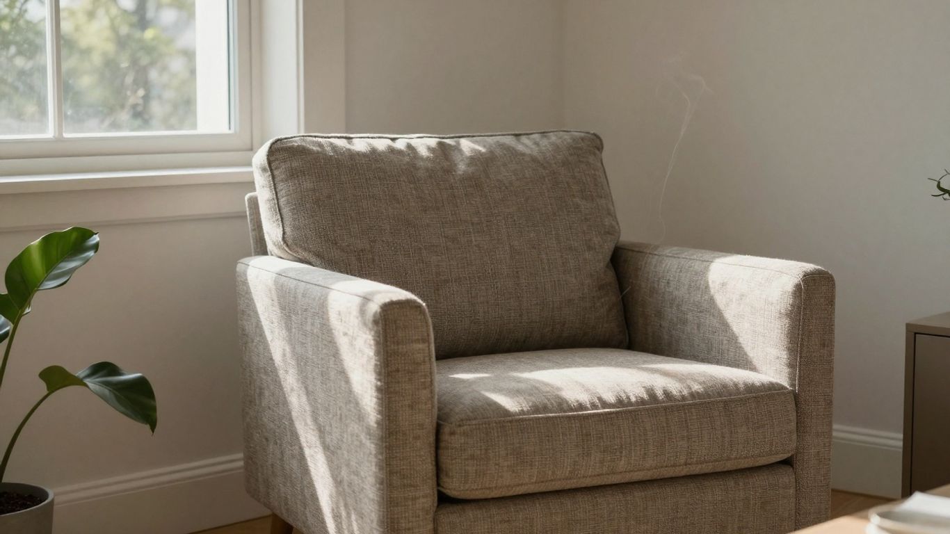 Cozy living room with natural light and plants.
