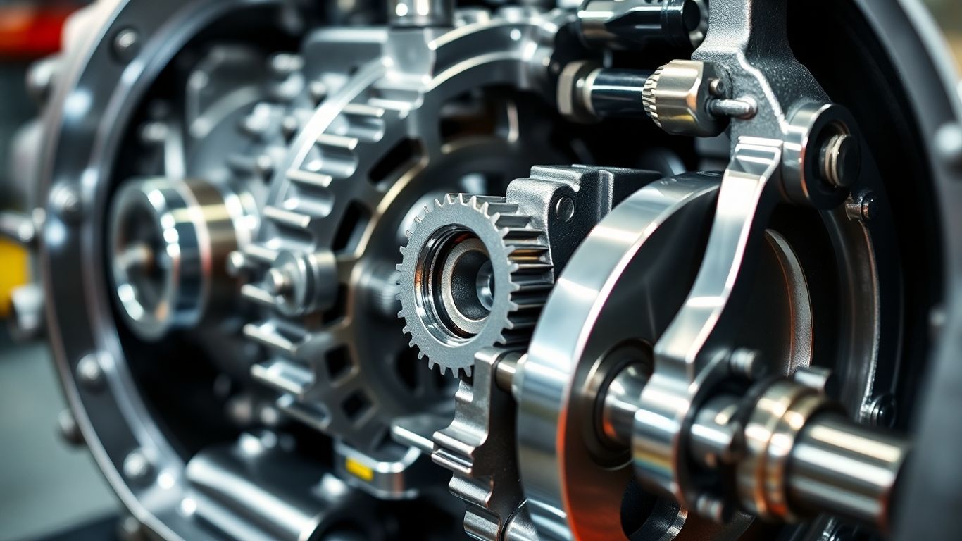 High-performance transmission assembly with intricate gears