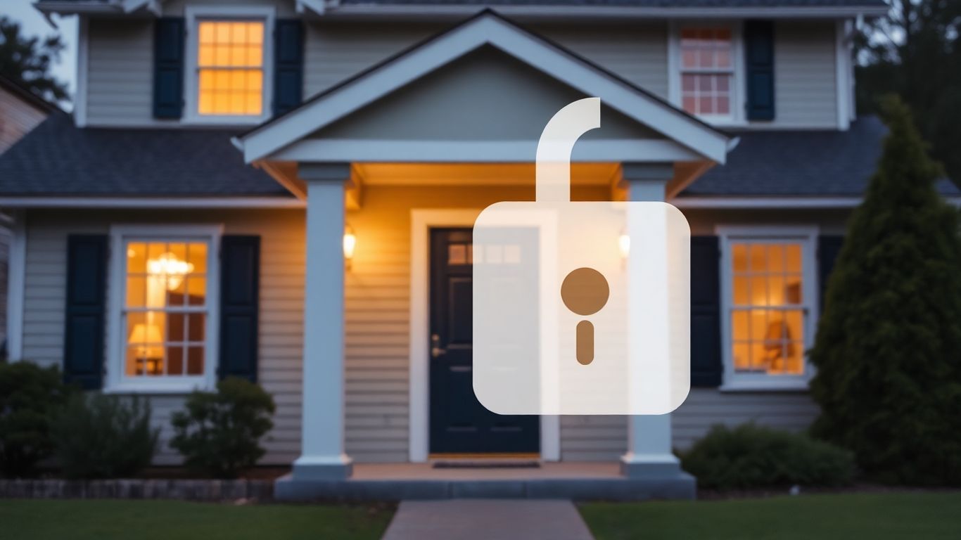 Casa protegida contra okupas con candado.