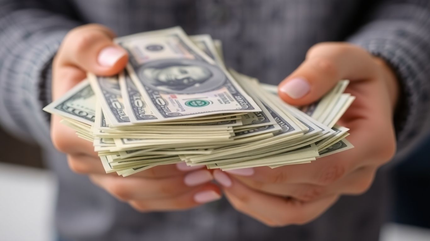Hands counting cash for immediate earnings