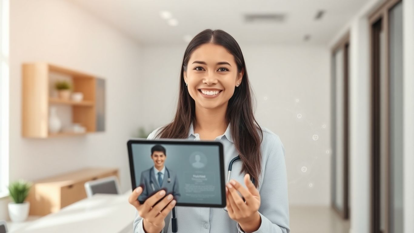 Clinic staff using AI for patient loyalty.