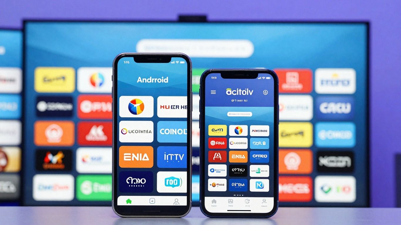 NewHD IPTV app on Android and iOS devices.