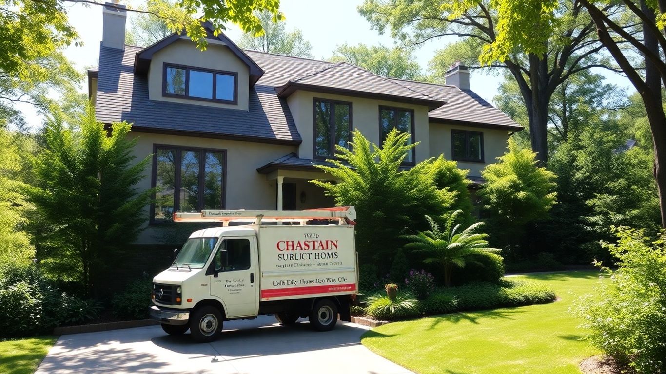 Chastain Park home remodeling contractor truck driveway landscaping