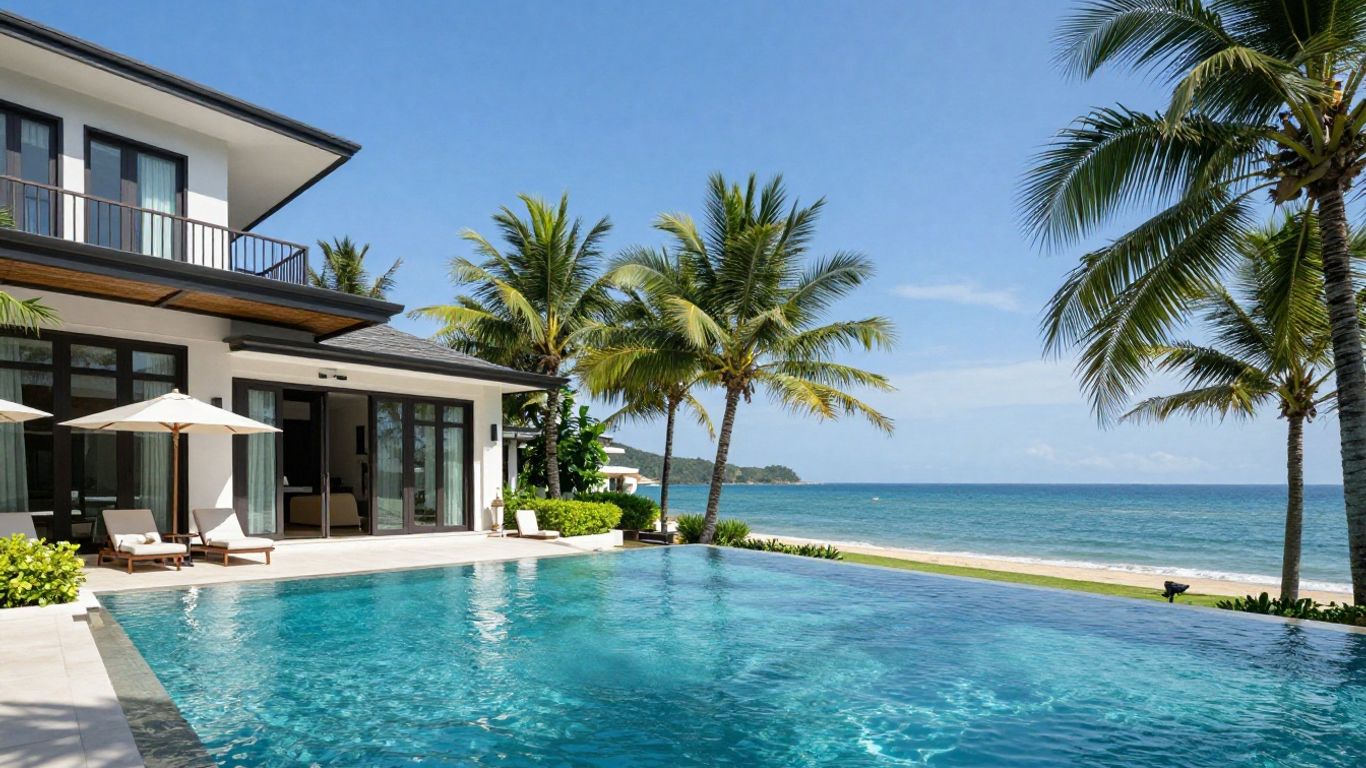 Luxury Phuket villa with infinity pool and ocean view.