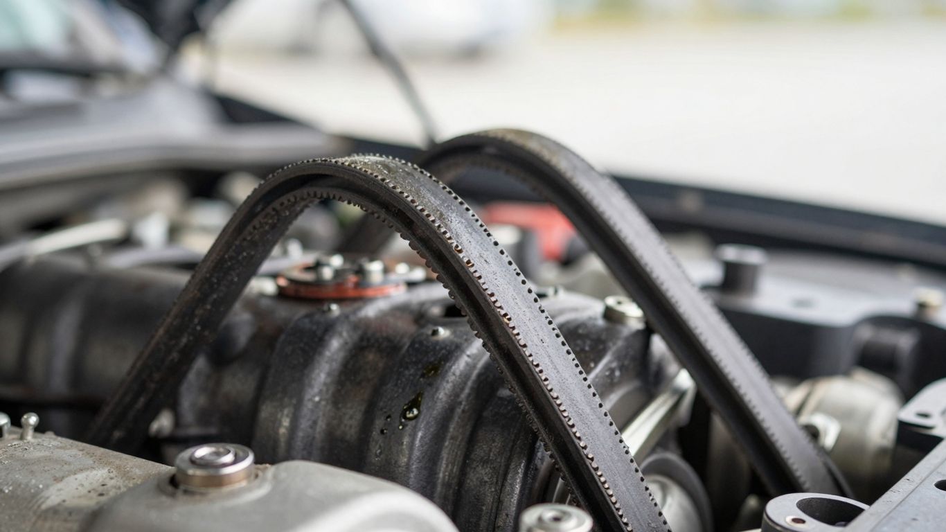 Subaru engine with focus on timing belt.