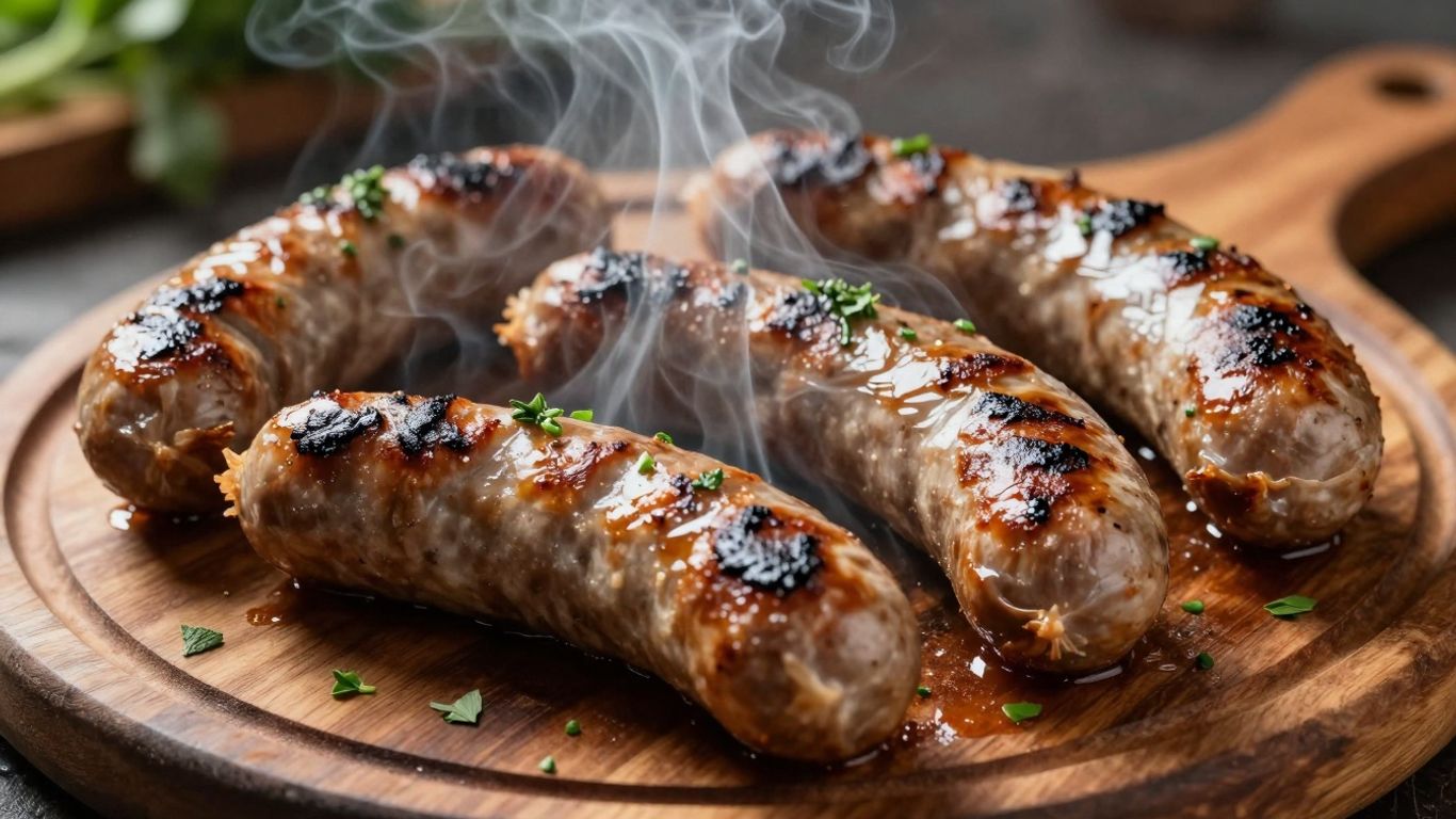 Mititei tradiționali românești la grătar pe o farfurie