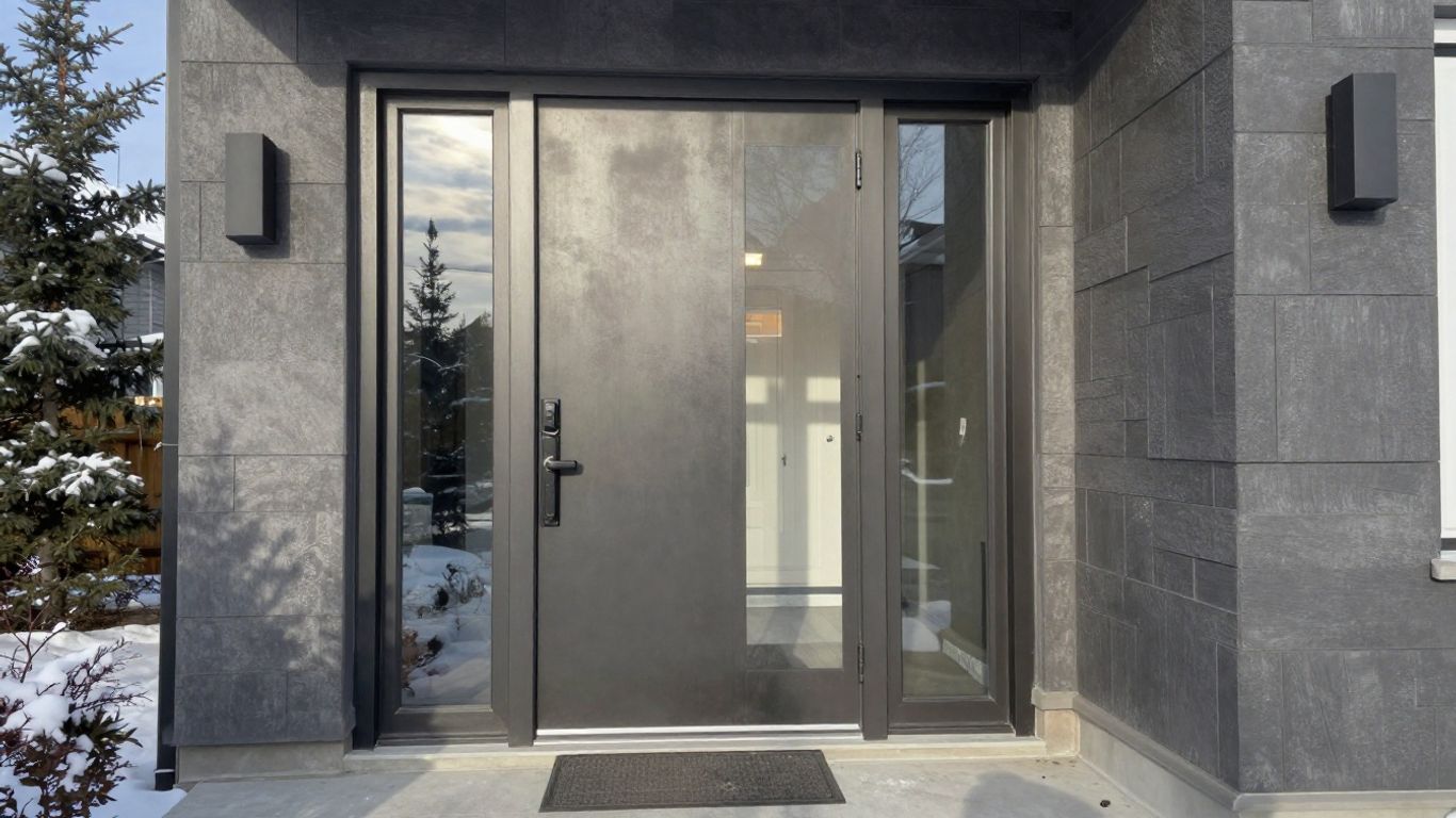 Steel entry door on a home in Ottawa.