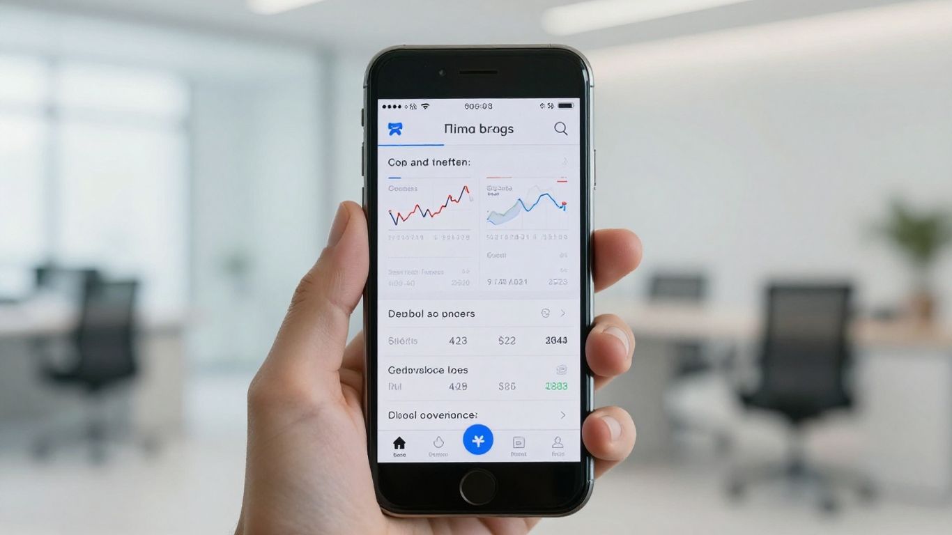 Beginner trading app interface on a smartphone.