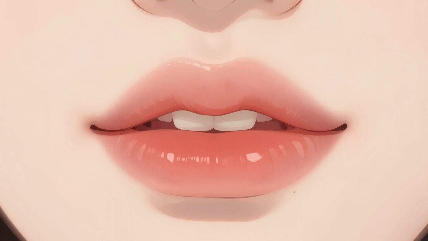 Cute anime lips drawing tutorial