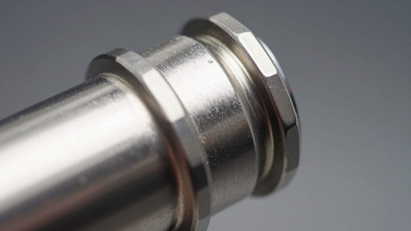 Close-up of a high-grade metallic well seal component.