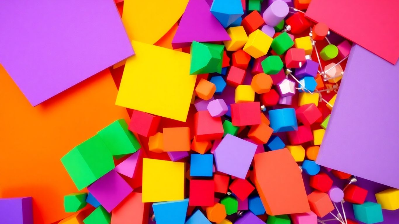 Colorful geometric shapes and abstract patterns
