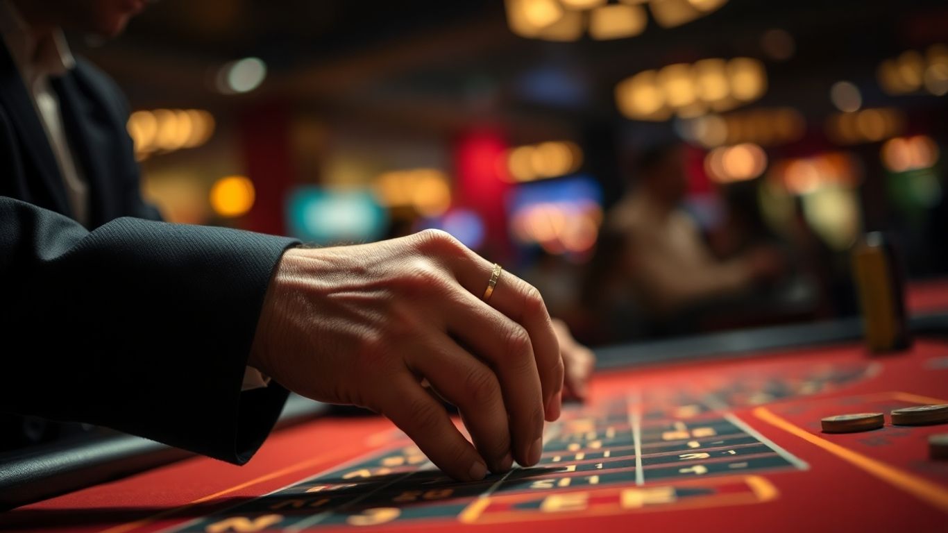 Person placing a live bet with intense focus.