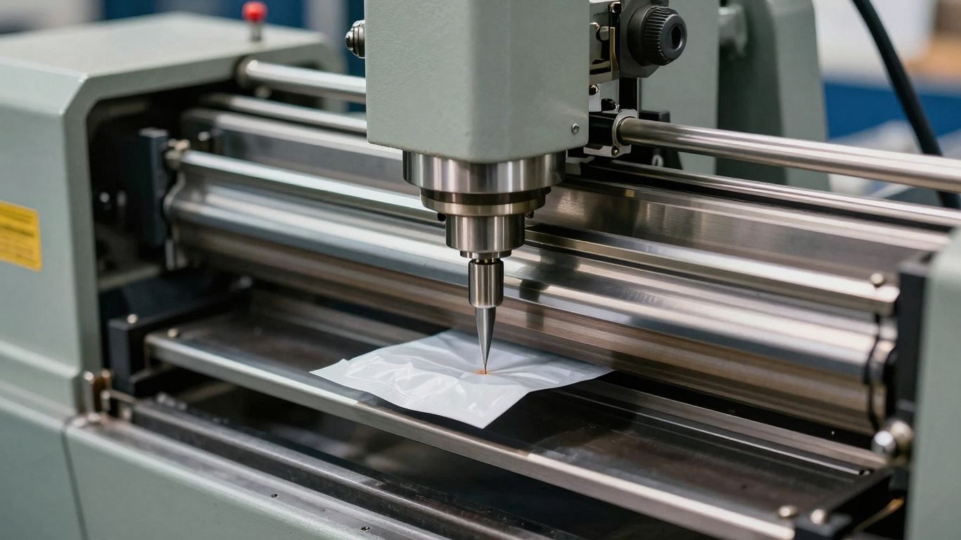 เครื่องซีลเกรดอุตสาหกรรมกำลังทำงาน