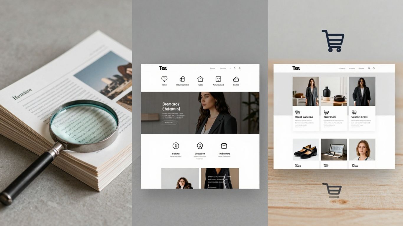 Comparaison de sites web : blog, vitrine, e-shop