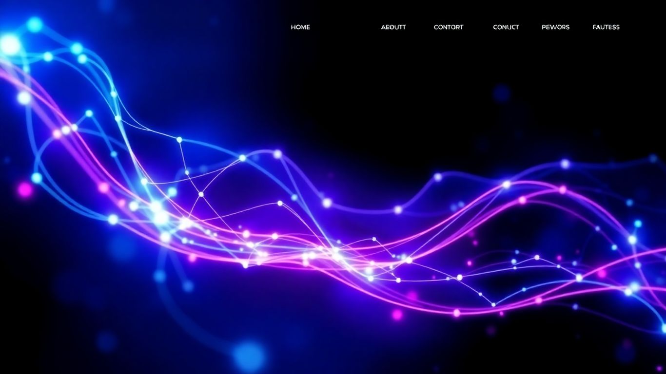 Intelligent web design interface with neural network patterns.