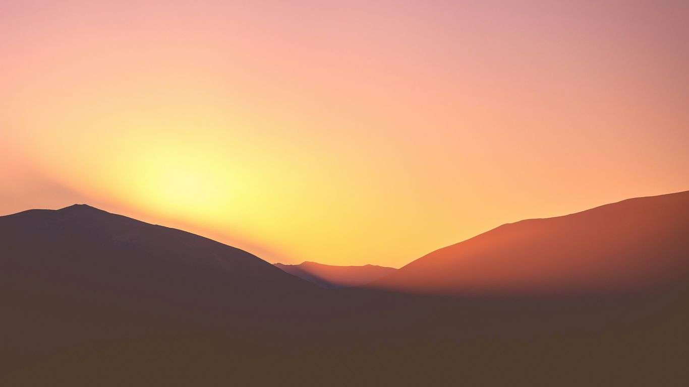 silhouette of mountain during sunset